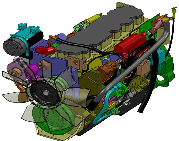 Figure 9: Detailed Cougar Engine Model.