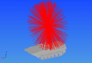 Figure 3: Example of a Warhead Point-Burst Simulation.