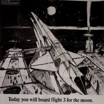 Figure 8: A 1968 Newspaper Advertisement for Stanley Kubrick’s movie “2001: A Space Odyssey.” The Two-Stage-to-Orbit Orion III Spaceplane Is Being Prepared for Launch (Source: MGM Studios).