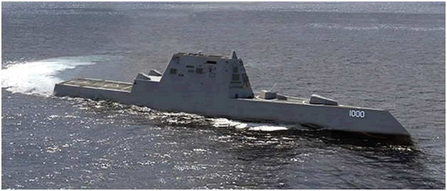 Figure 7: Newest Class of U.S. Guided Missile Destroyers USS Zumwalt (DDG 1000).