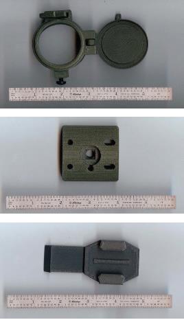 Figure 16: Photos of Items 3D Printed In-Theater (Courtesy of the Army Rapid Equipping Force) (Source: ARL).