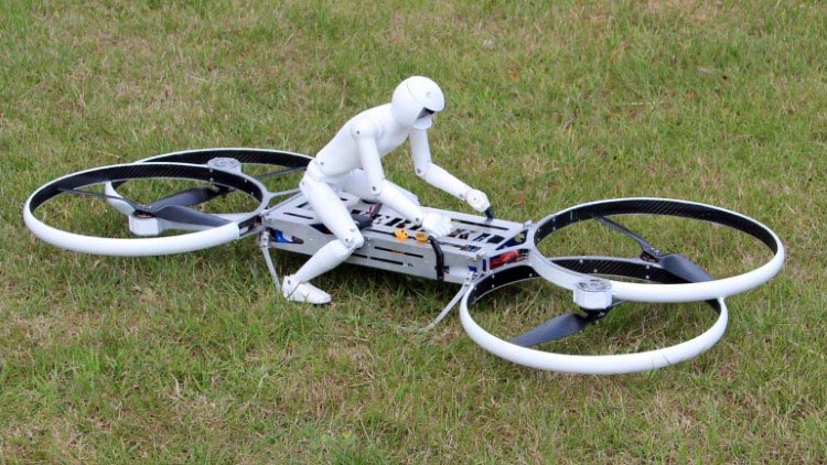Figure 12: Hoverbike Scale Model With Video Camera Installed.