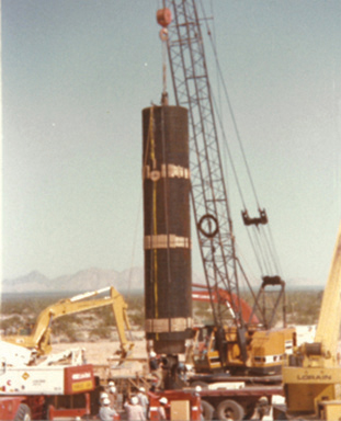Figure 2: Launch Tube Being Emplaced for Test.
