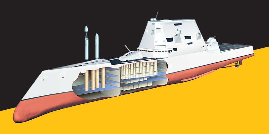 graphic of USS Zumwalt
