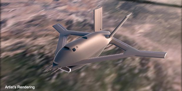 artist rendering of X-65 unmanned vehicle