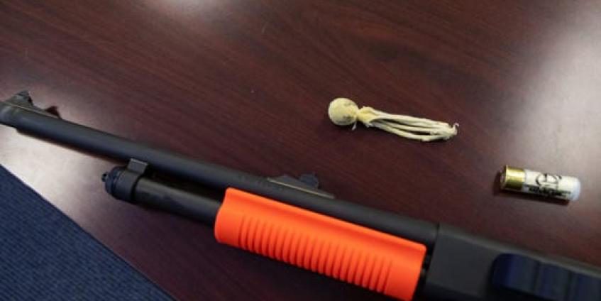 New less-lethal beanbag shotguns were introduced to the Rockport Police Department on Thursday, Dec. 12, 2019 (photo:  Courtney Sacco/Caller-Times).