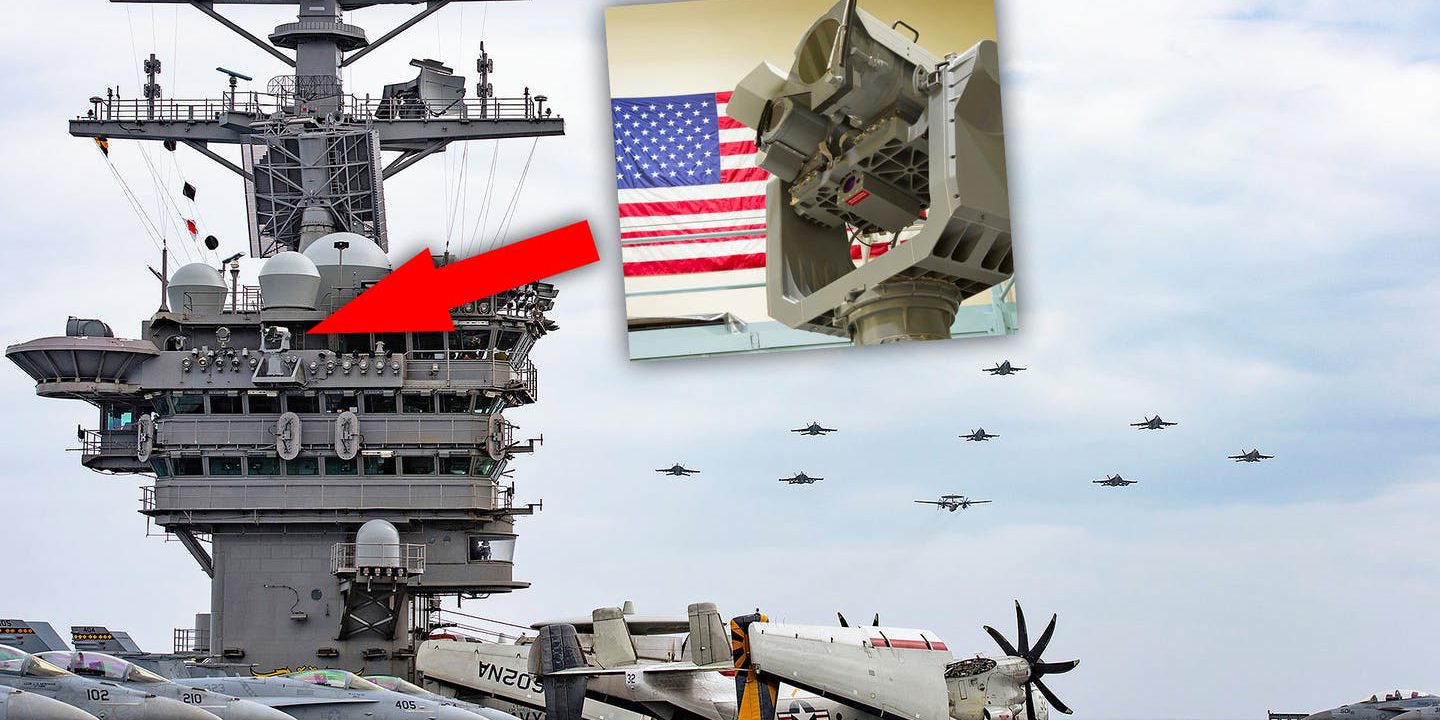 The upgraded infrared sensor system on the Nimitz (https://www.thedrive.com/the-war-zone/33920/uss-nimitz-has-a-powerful-new-optical-sensor-system-installed-on-its-island-superstructure).