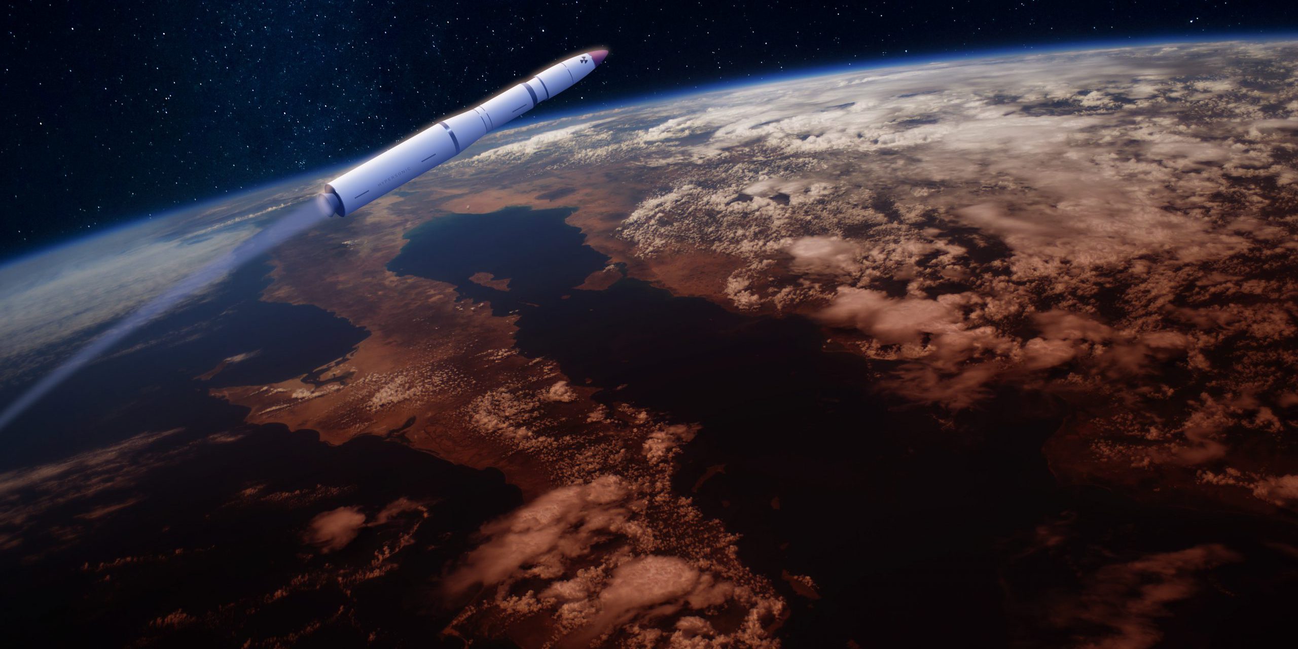 Shutterstock, https://www.shutterstock.com/image-illustration/hypersonic-missile-rocket-over-apocalyptic-earth-1050991484
