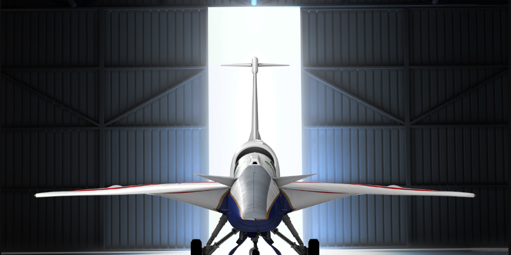 artist rendering of the X-59 supersonic aircraft